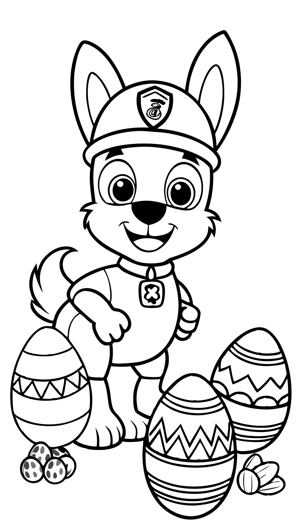 paw patrol easter coloring pages